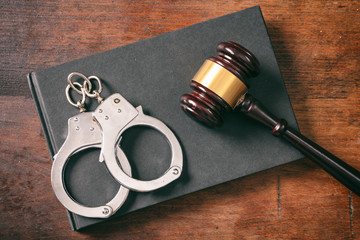 gavel and handcuffs