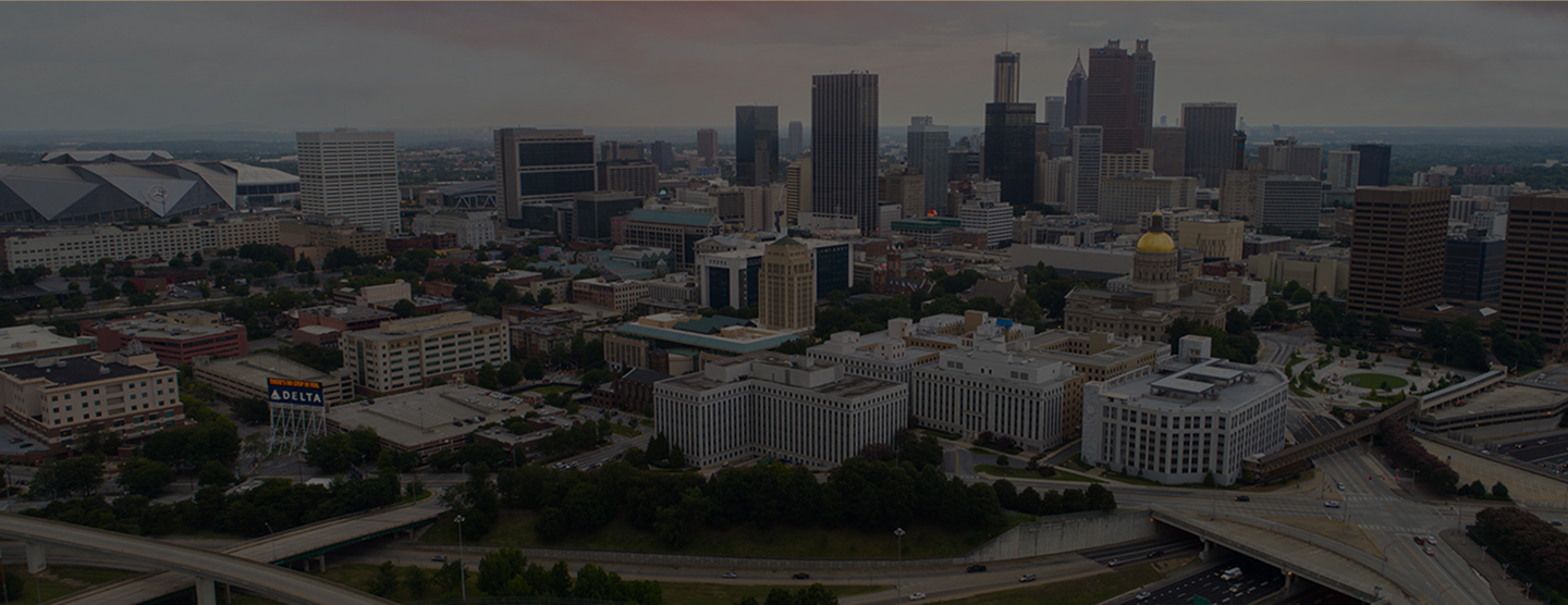 a bird's eye view of Atlanta