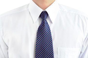 man in white collar shirt
